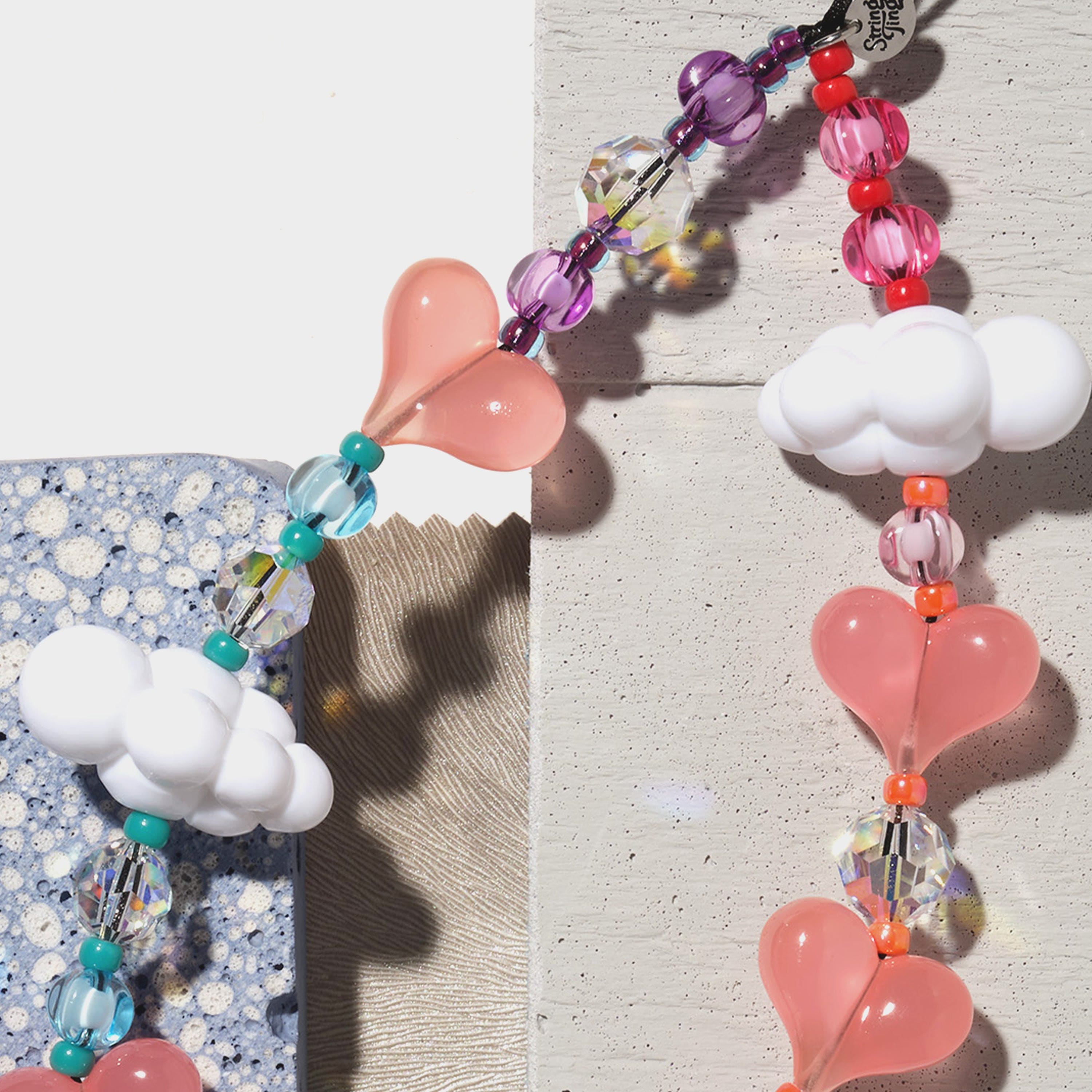 Rainbow Kawaii Wristlet Phone Strap