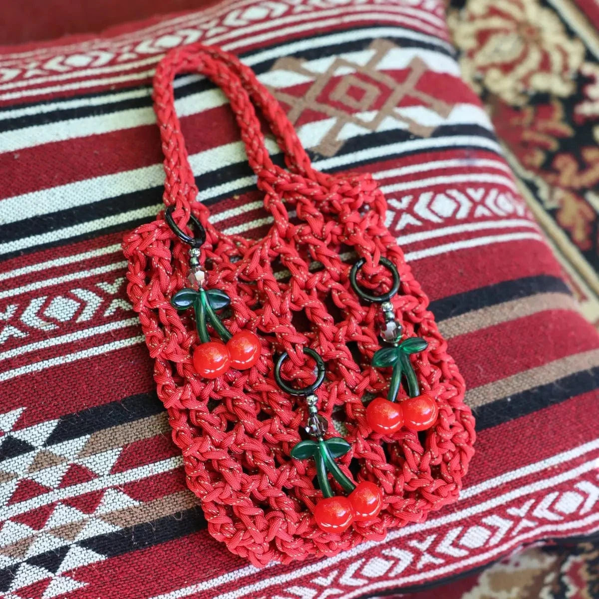 Cherry Drop Bag Charm