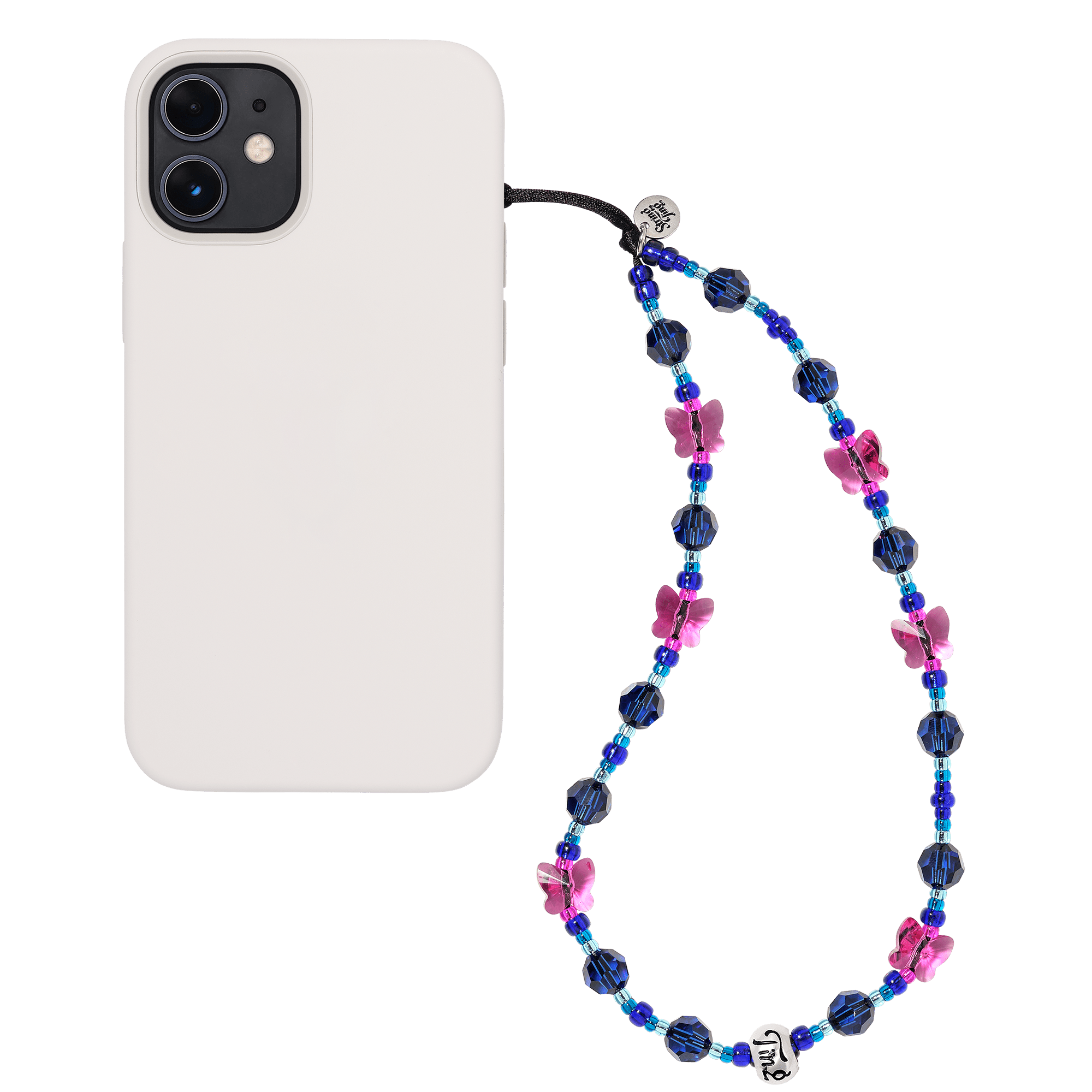 Ice Blue Flutter Drip Wristlet Phone Strap