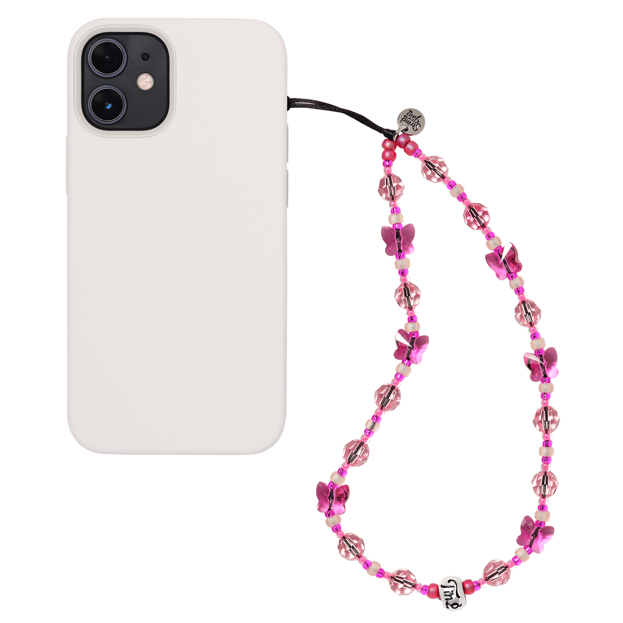 Ice Pink Flutter Drip Wristlet Phone Strap