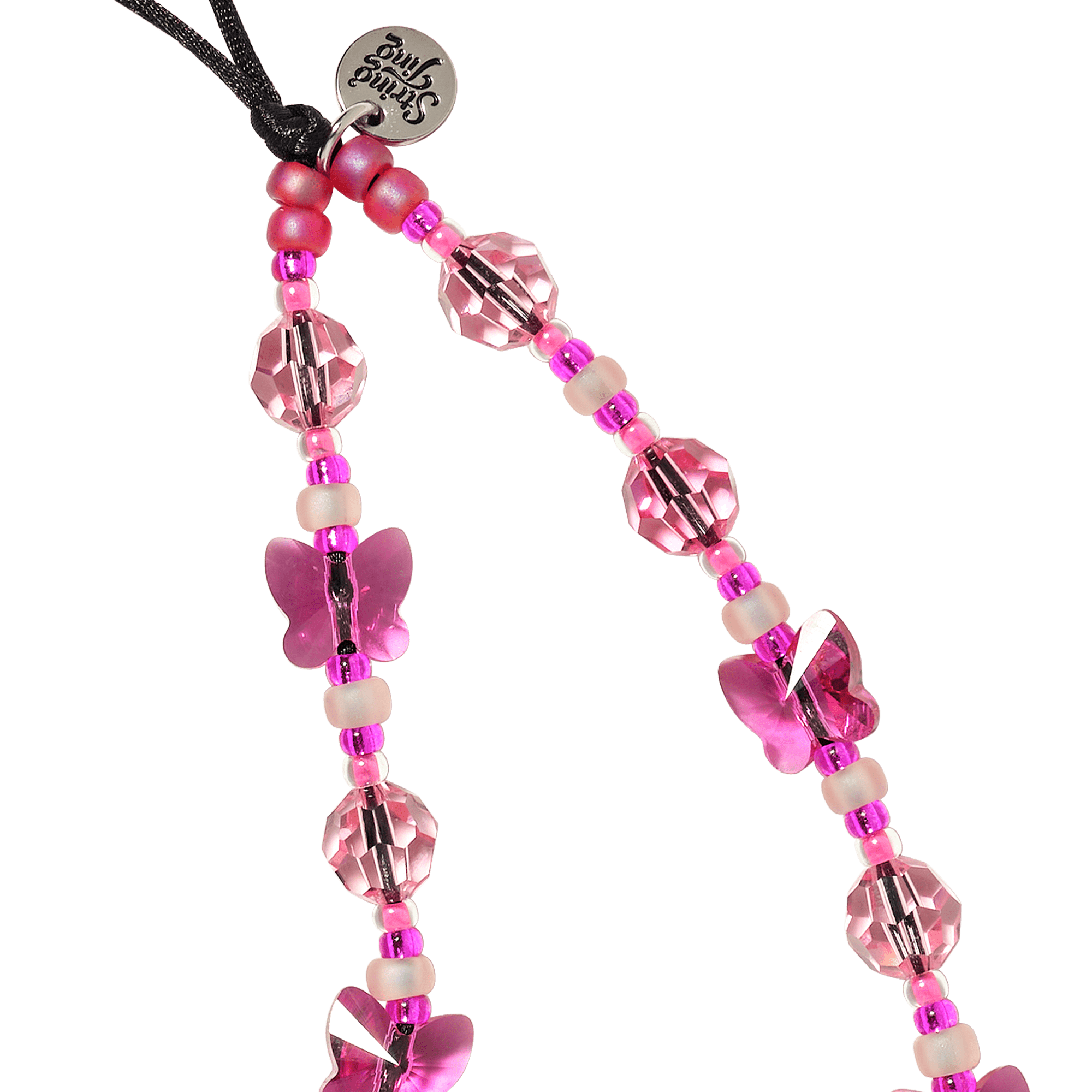 Ice Pink Flutter Drip Wristlet Phone Strap