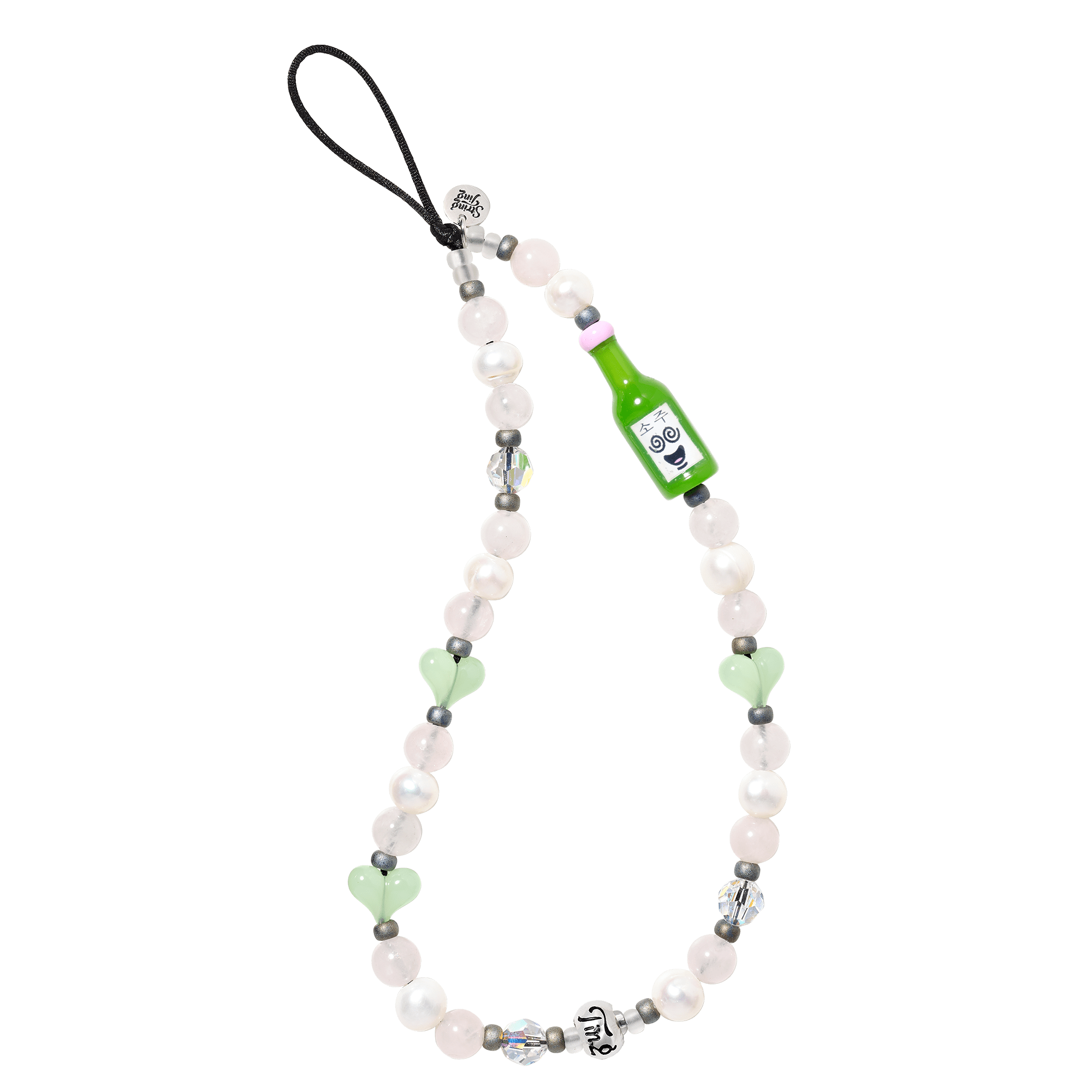 Soju Pop Pearl Wristlet Phone Strap