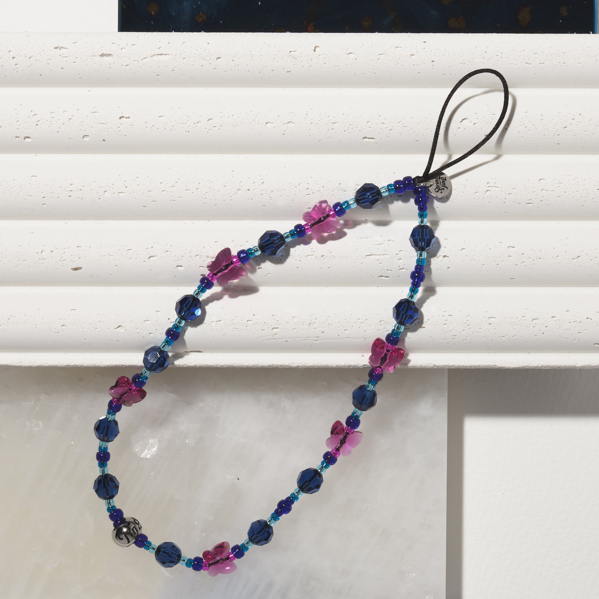 Ice Blue Flutter Drip Wristlet Phone Strap
