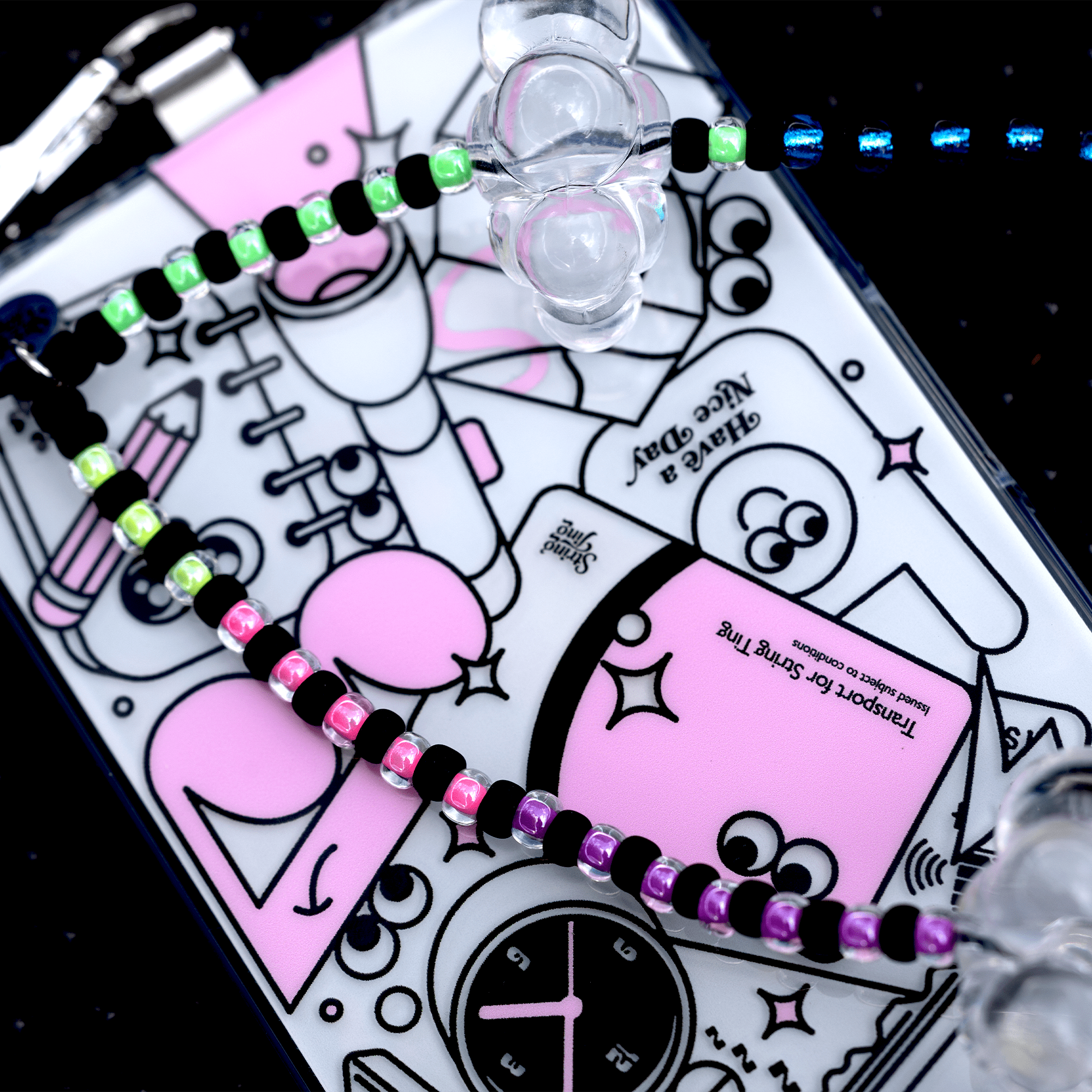Electric Jelly Cloud Wristlet Phone Strap