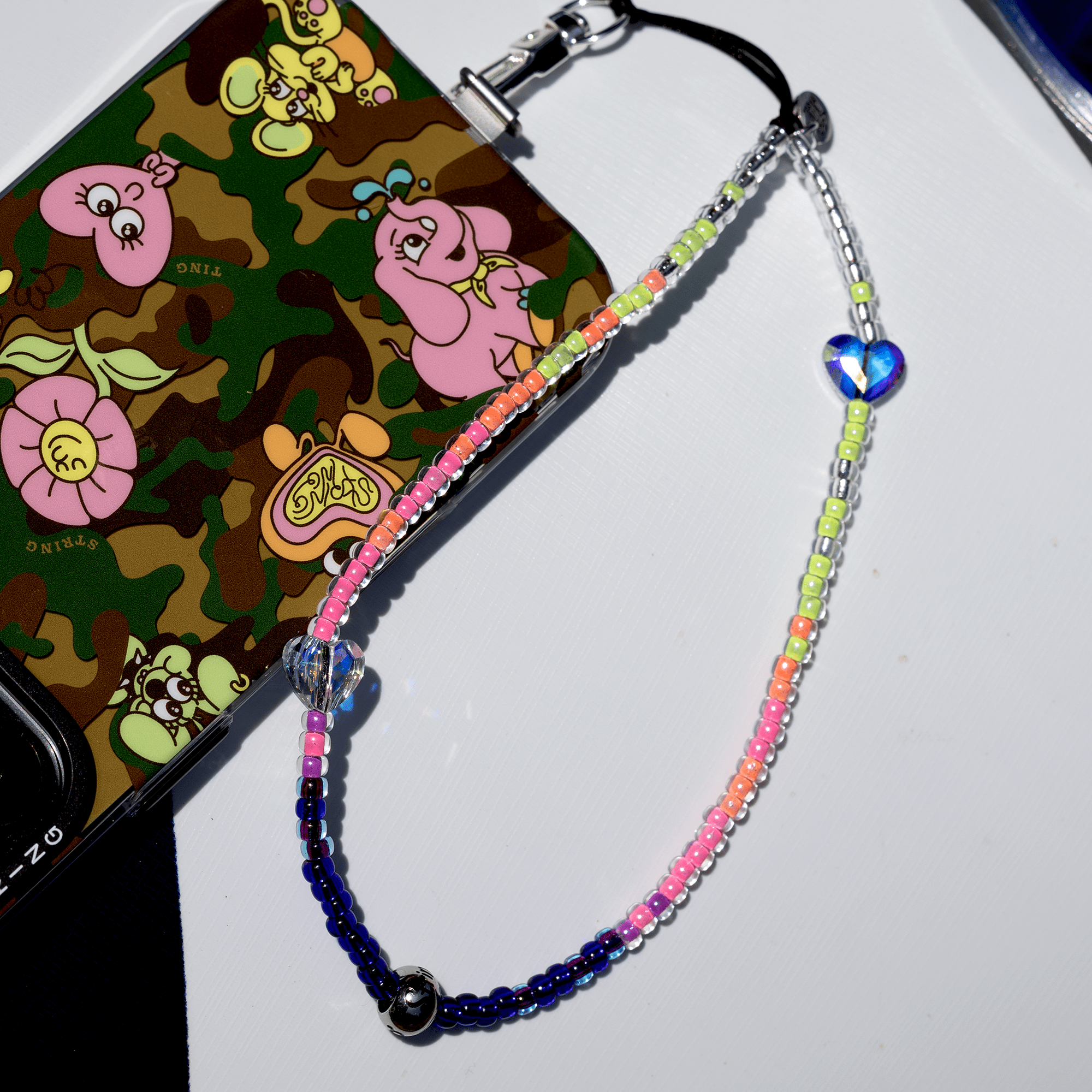 Heart-stream Wristlet Phone Strap
