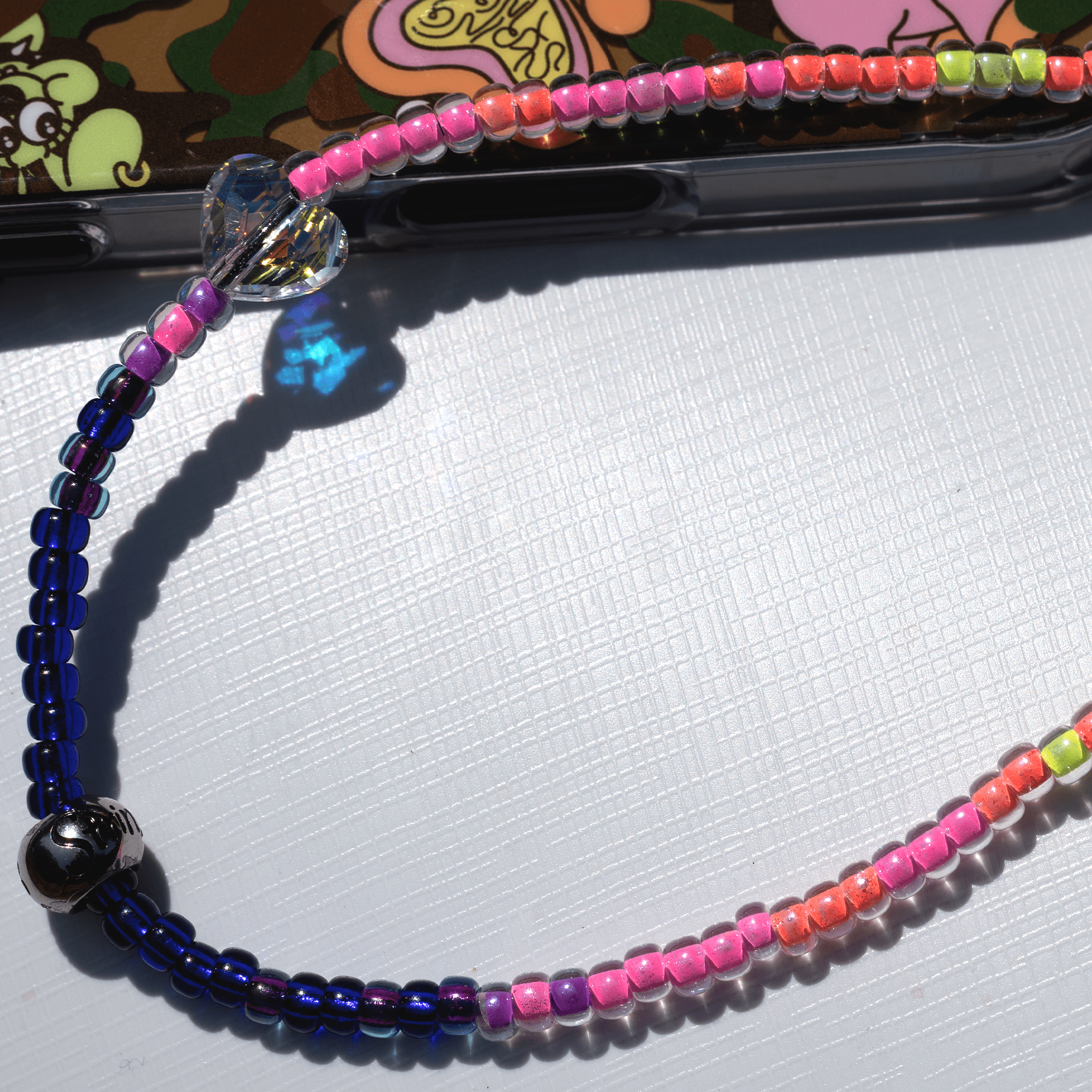Heart-stream Wristlet Phone Strap
