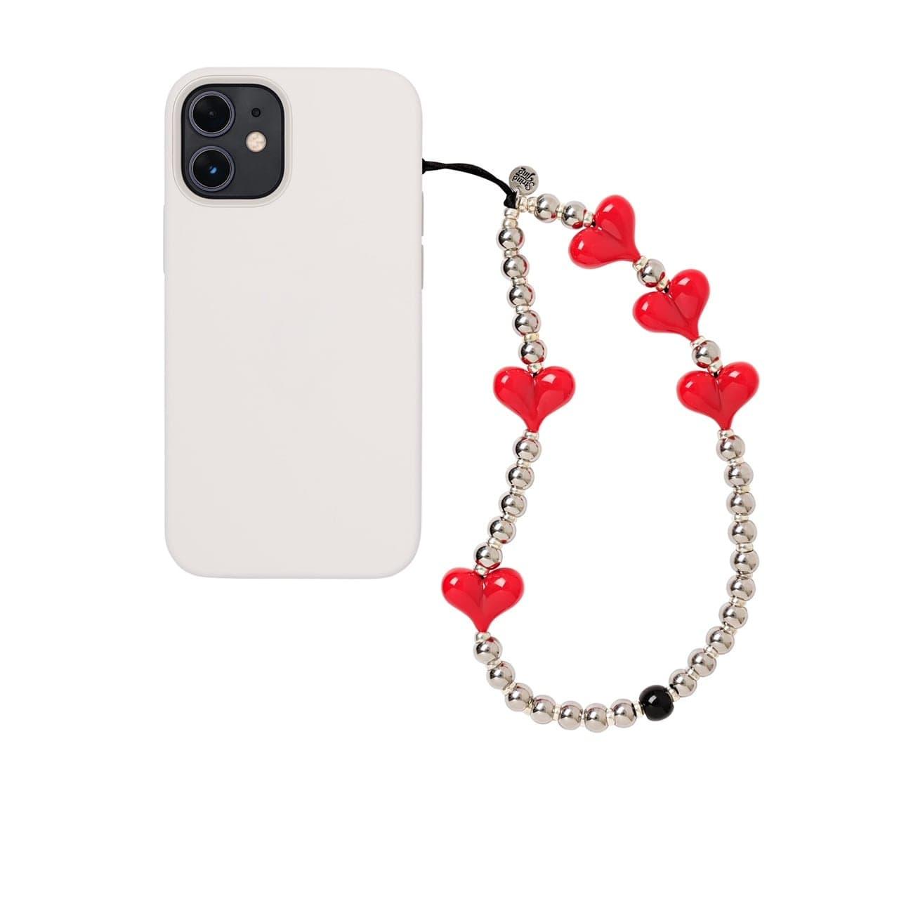 Steel My Heart Ruby Red Wristlet Phone Strap – String Ting London