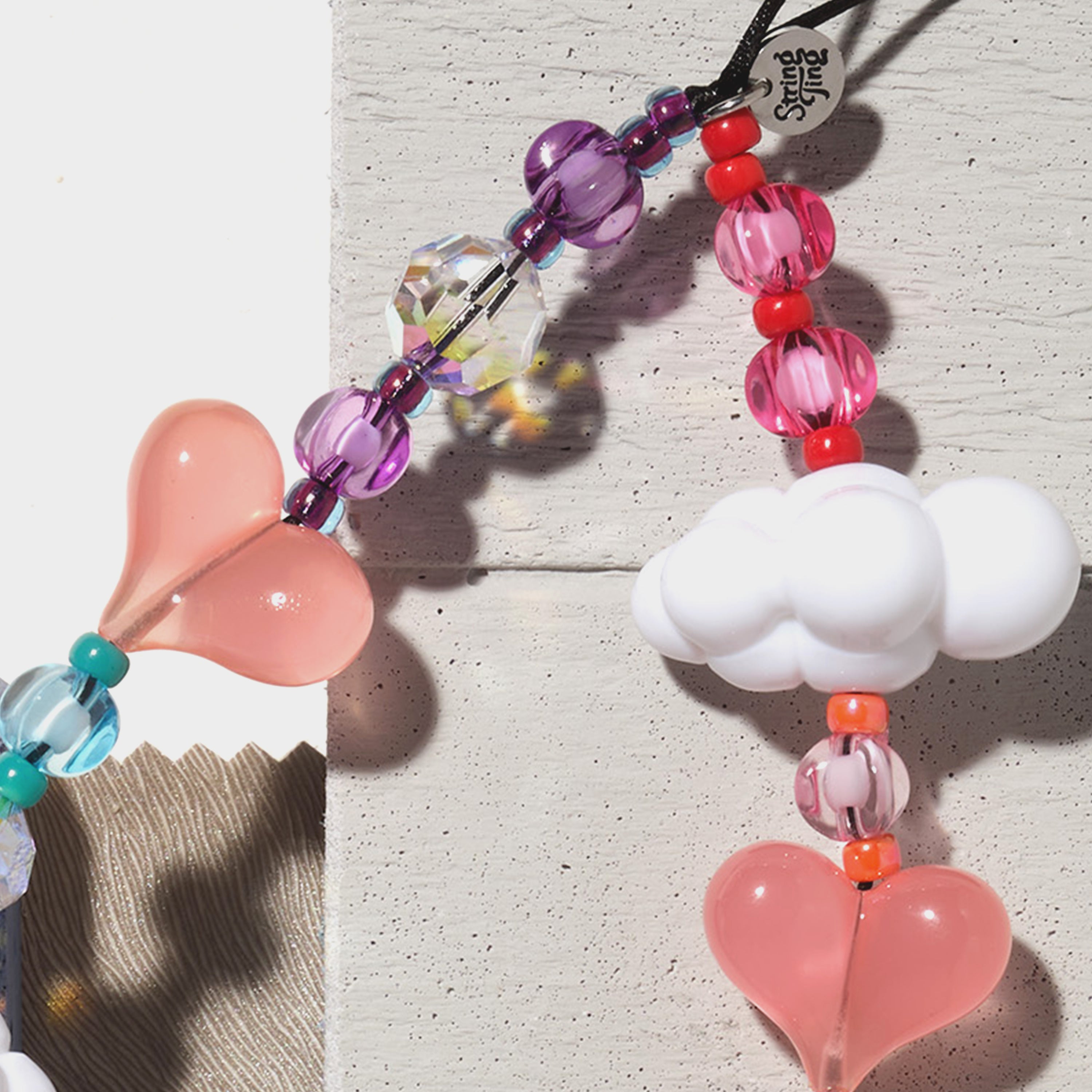 Rainbow Kawaii Wristlet Phone Strap