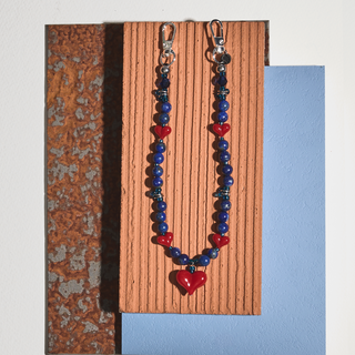 Blue Crush Lapis Wristlet Phone Chain
