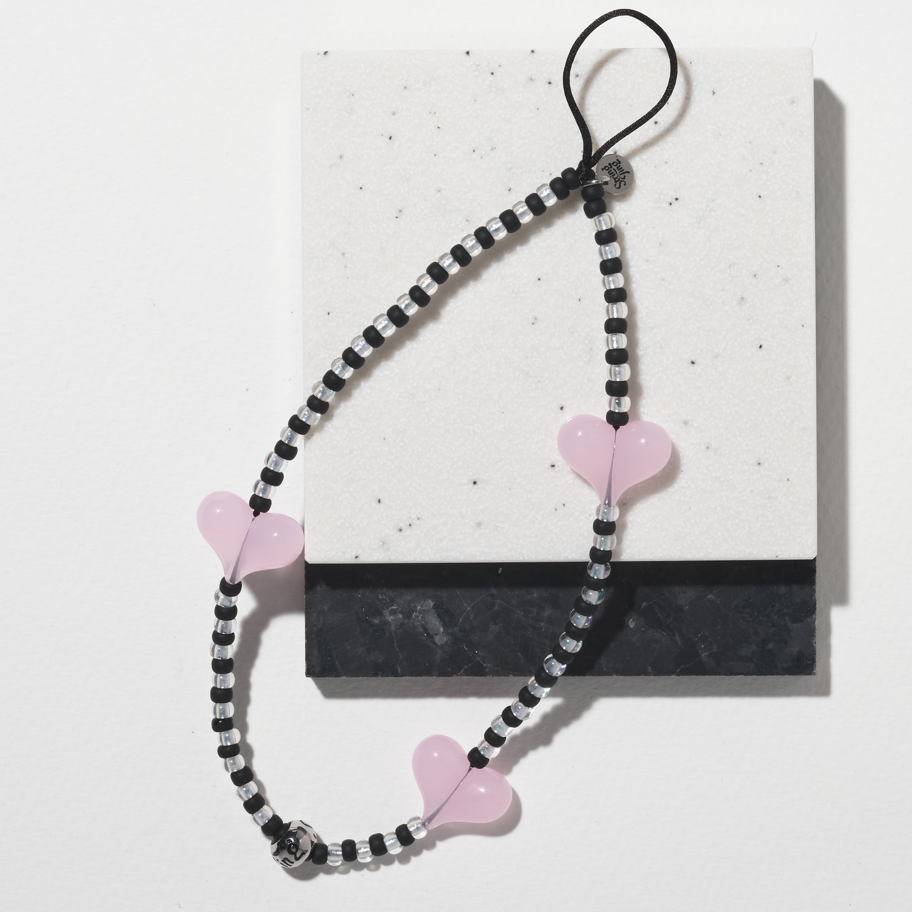 Silk Silver Love Syndicate Wristlet Phone Strap