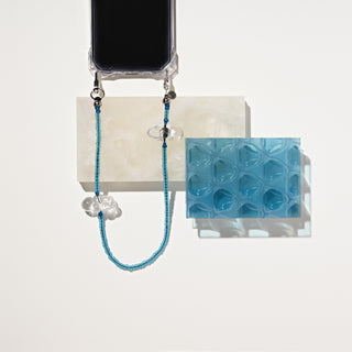 Heavenly Frosted Wristlet Phone Chain
