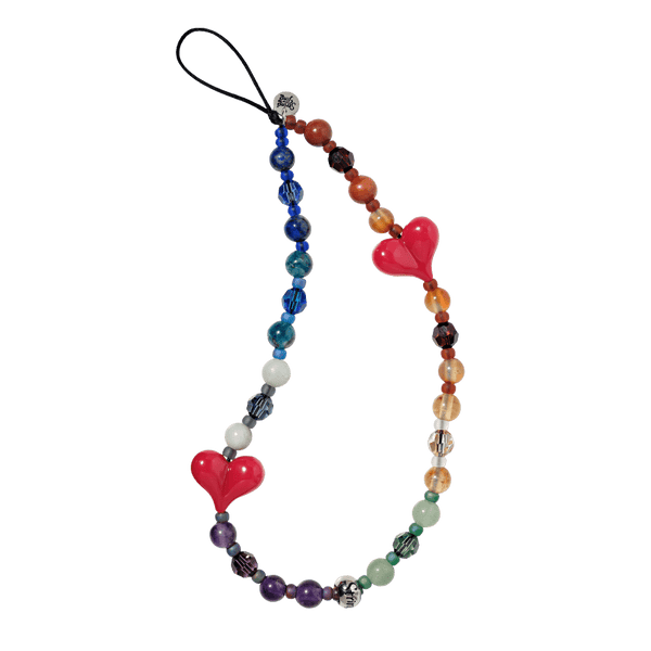 STRING TING/Midnight Shimmer Wristlet Phone Strap ハート Steel My Heart Midnight Wristlet Phone Strap