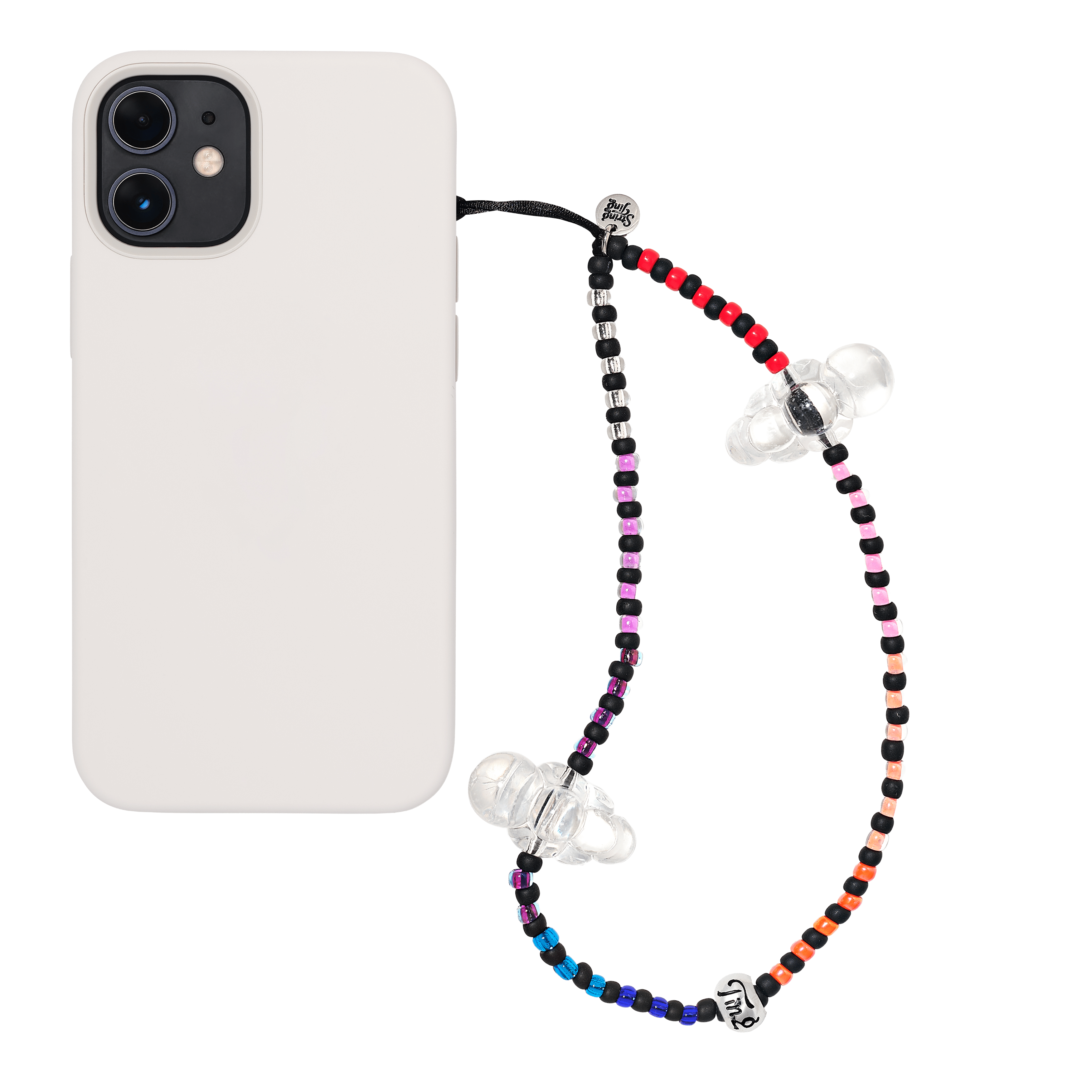 Colour Coded Jelly Cloud Wristlet Phone Strap