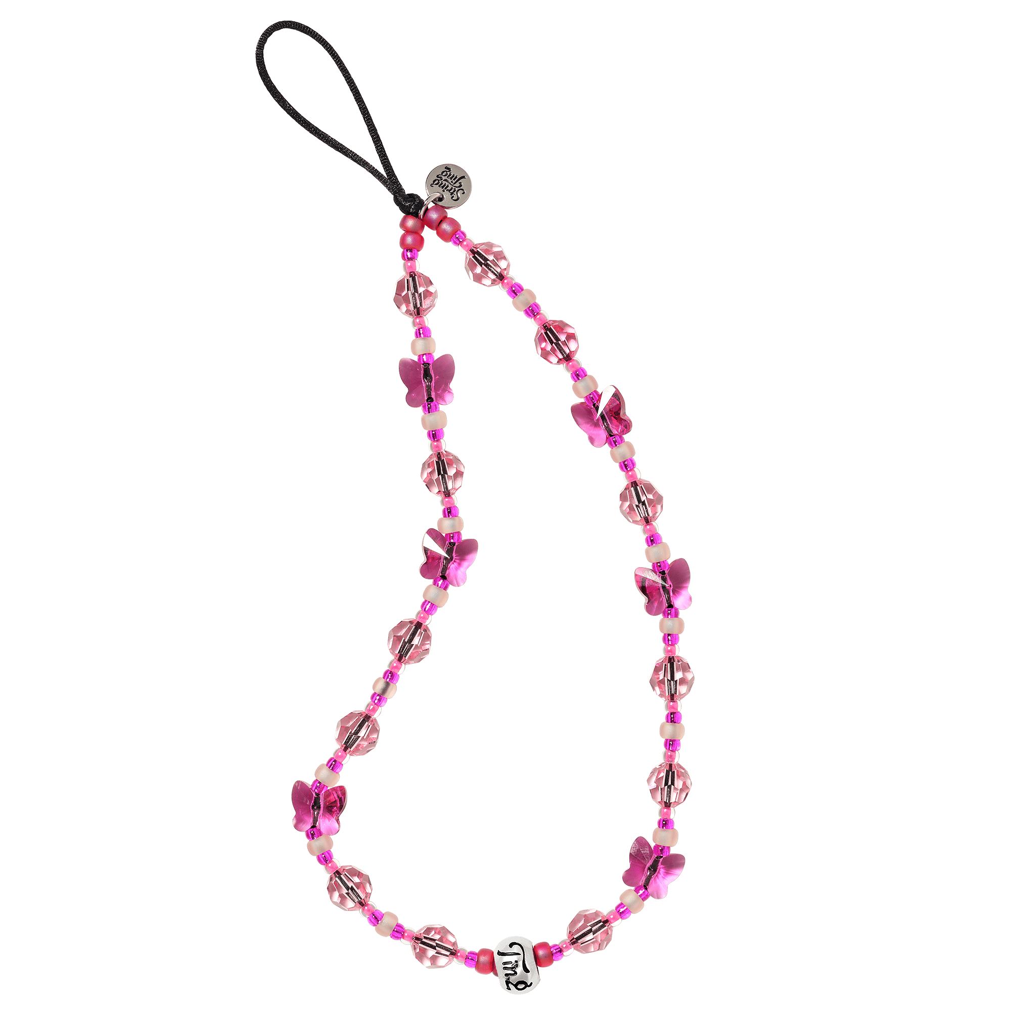 Ice Pink Flutter Drip Wristlet Phone Strap