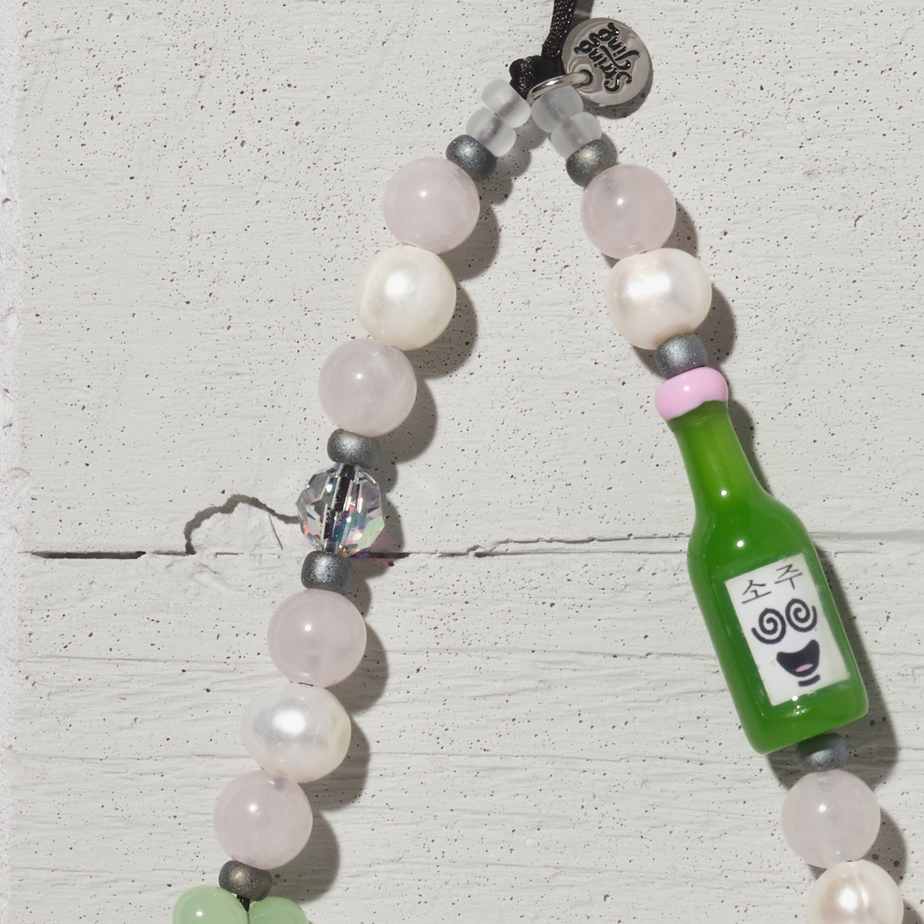 Soju Pop Pearl Wristlet Phone Strap