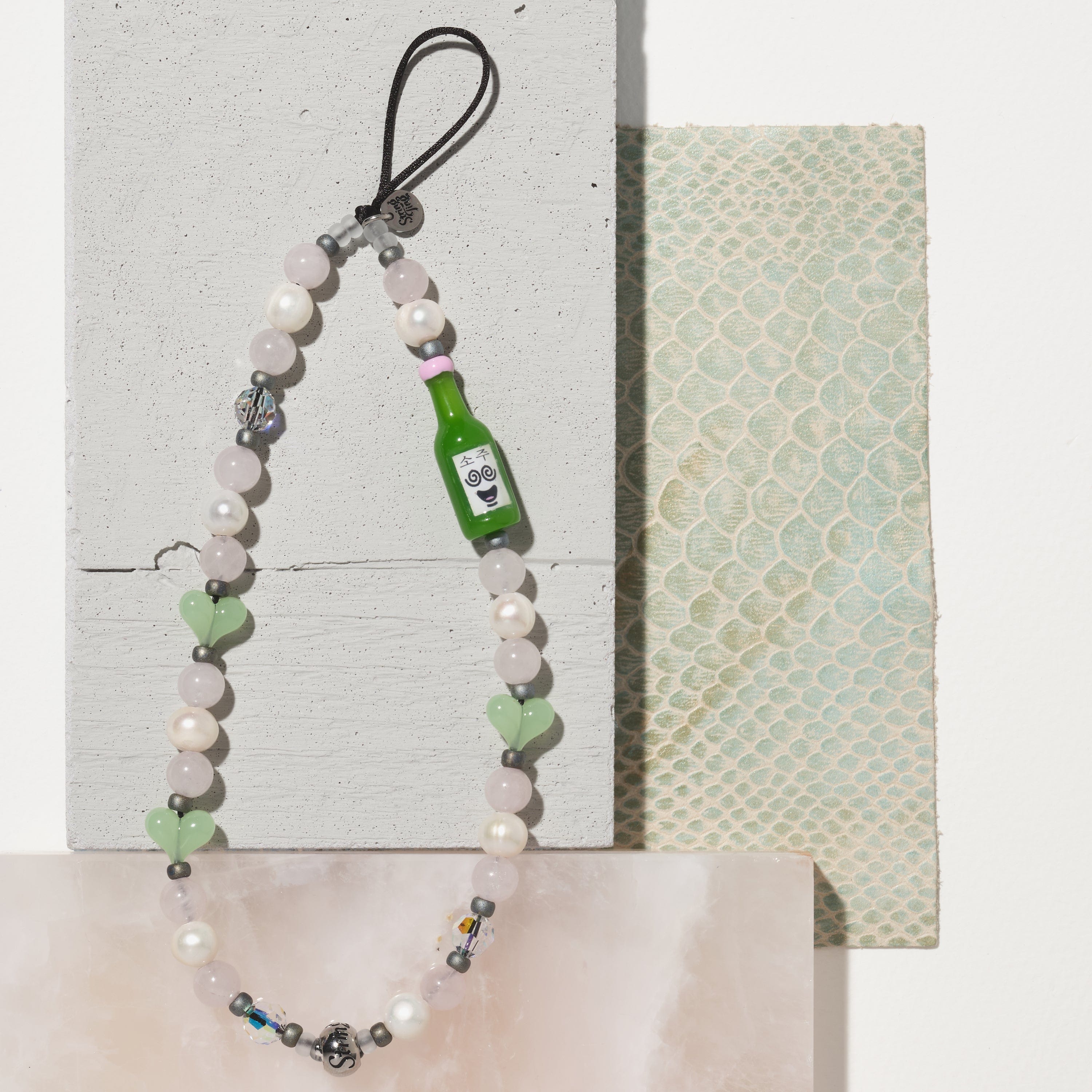 Soju Pop Pearl Wristlet Phone Strap