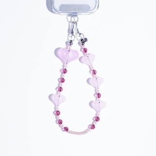 Pink Glaze Wristlet Phone Chain
