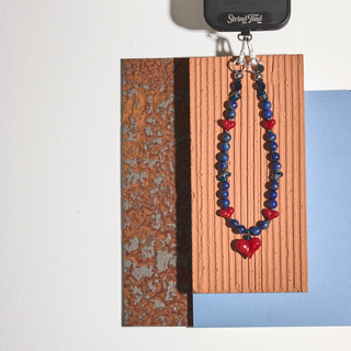 Blue Crush Lapis Wristlet Phone Chain