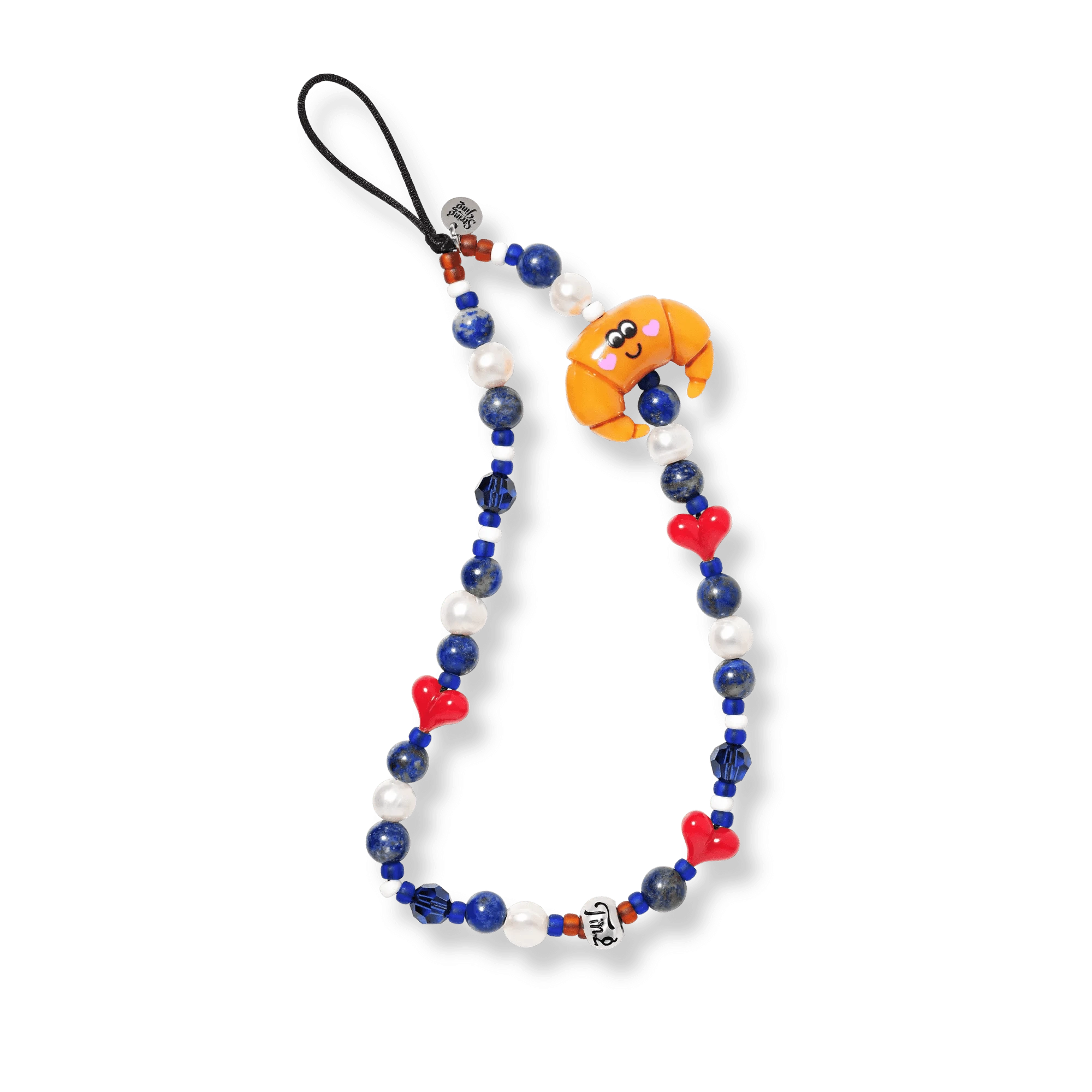 Monsieur Croissant Wristlet Phone Strap
