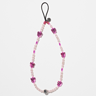 Ice Pink Flutter Wristlet Phone Strap