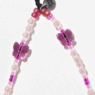 Ice Pink Flutter Wristlet Phone Strap