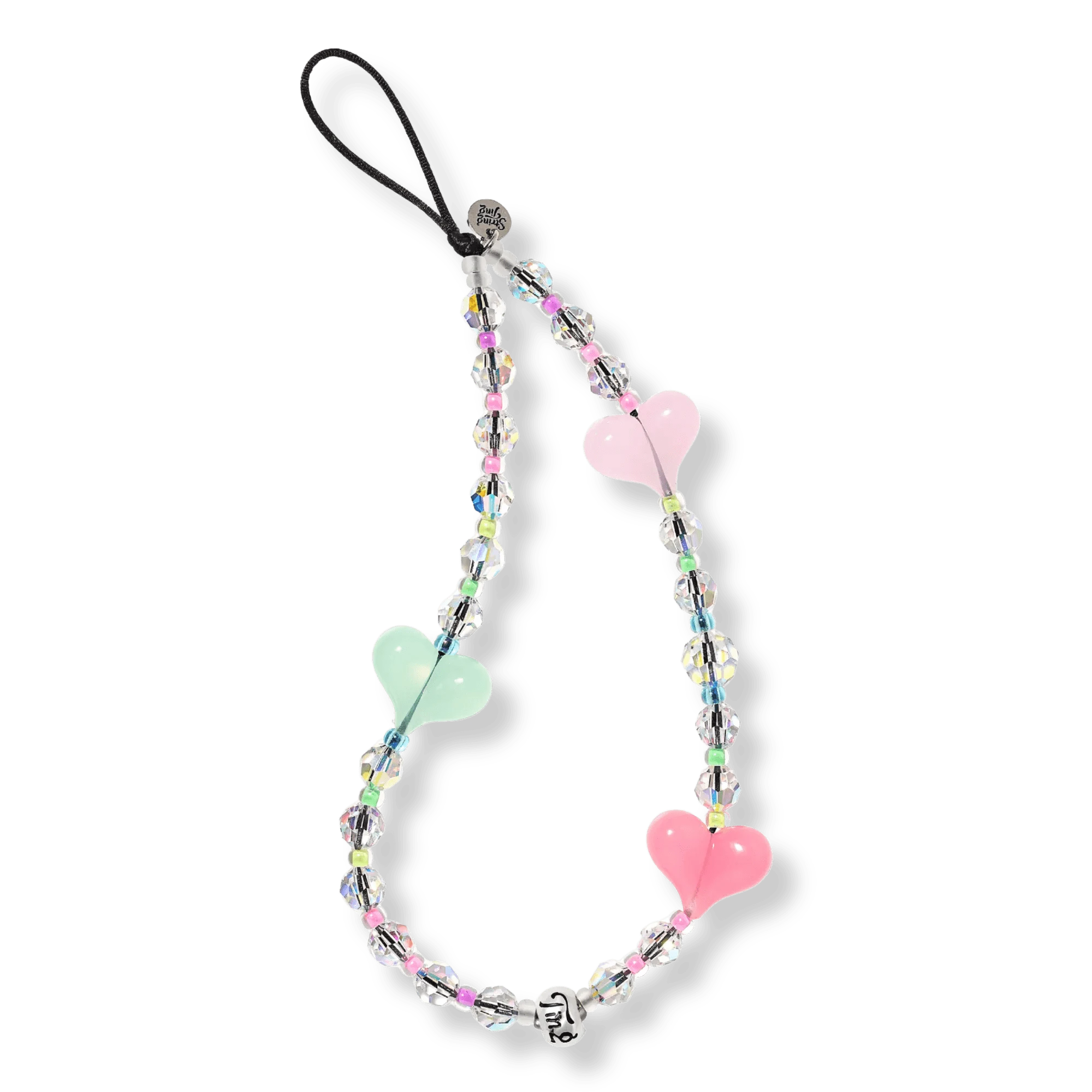 *String Ting*ハート ダイス Twisted Chain フォンストラップ* String Ting - Limited Edition Handmade Phone Charms