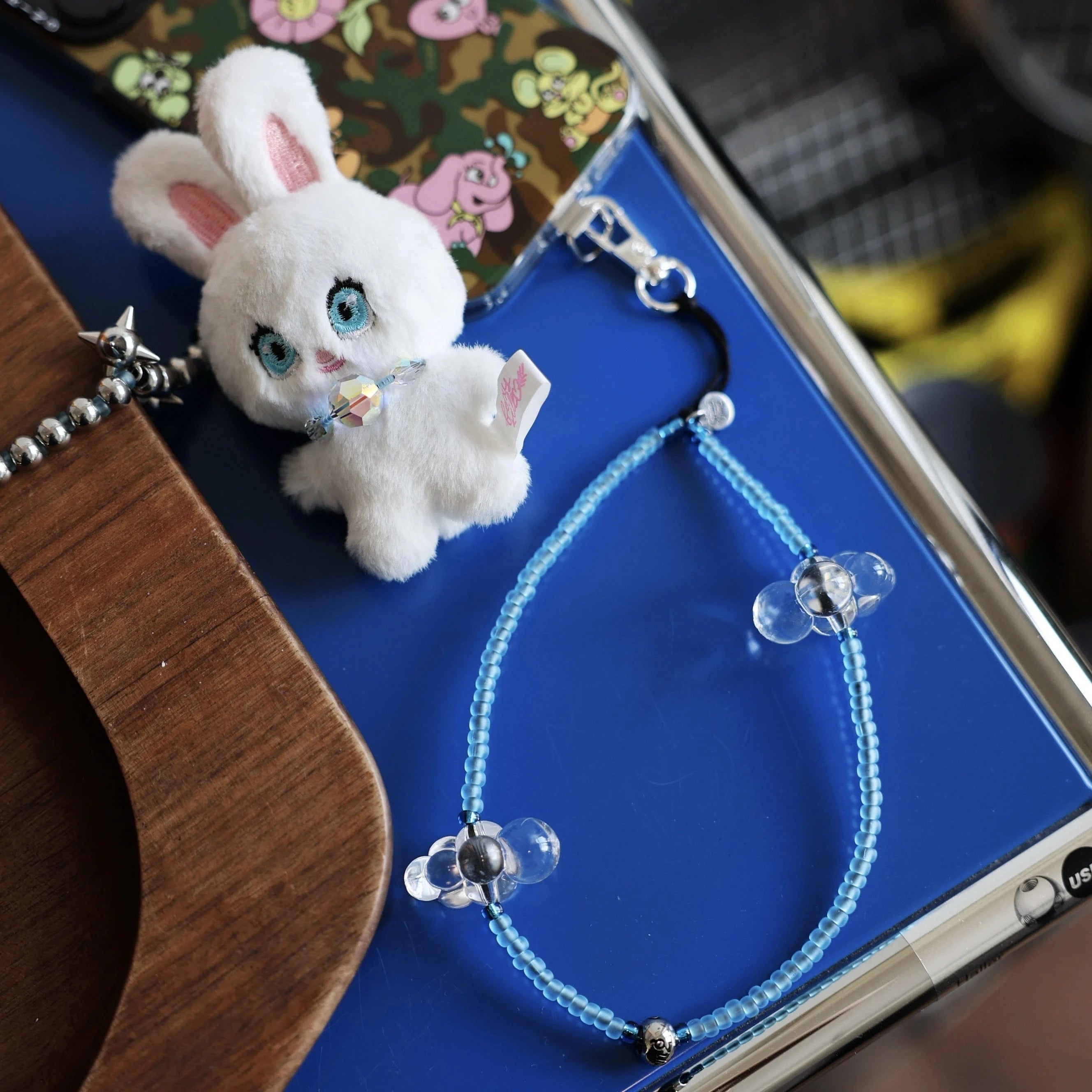 Frosted Heaven Wristlet Phone Strap