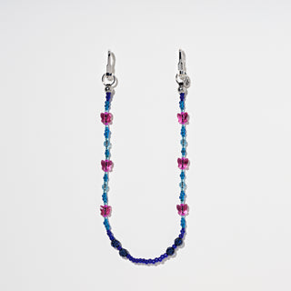 Aqua Flutter-wave Wristlet Phone Chain