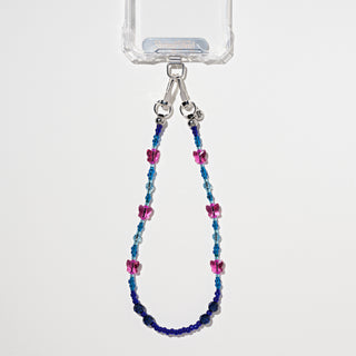 Aqua Flutter-wave Wristlet Phone Chain