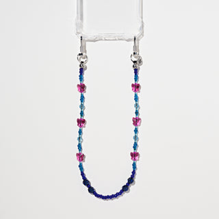 Aqua Flutter-wave Wristlet Phone Chain
