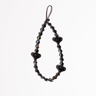 Black Velvet Wristlet Phone Strap