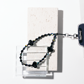 Black Velvet Wristlet Phone Strap