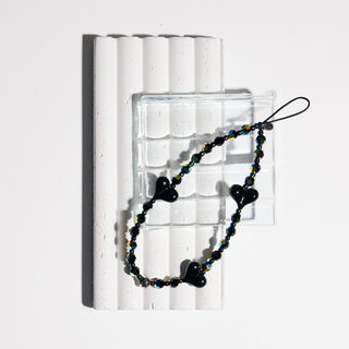 Black Velvet Wristlet Phone Strap