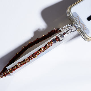 High Thread Count in Bronze Wristlet Phone Chain