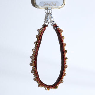 High Thread Count in Bronze Wristlet Phone Chain