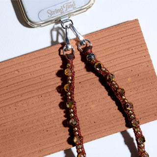 High Thread Count in Bronze Wristlet Phone Chain