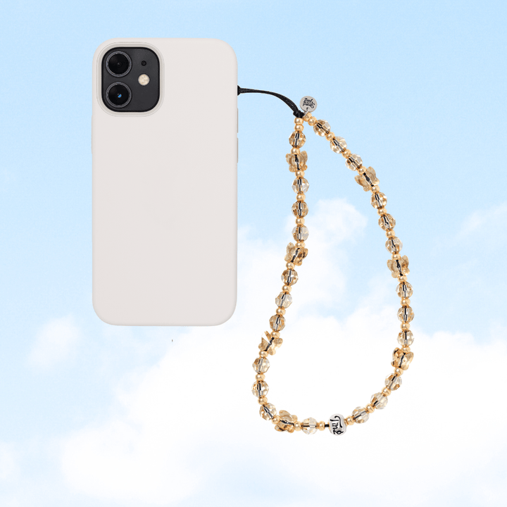 Flutter Dripped in Gold Crystal Phone Strap