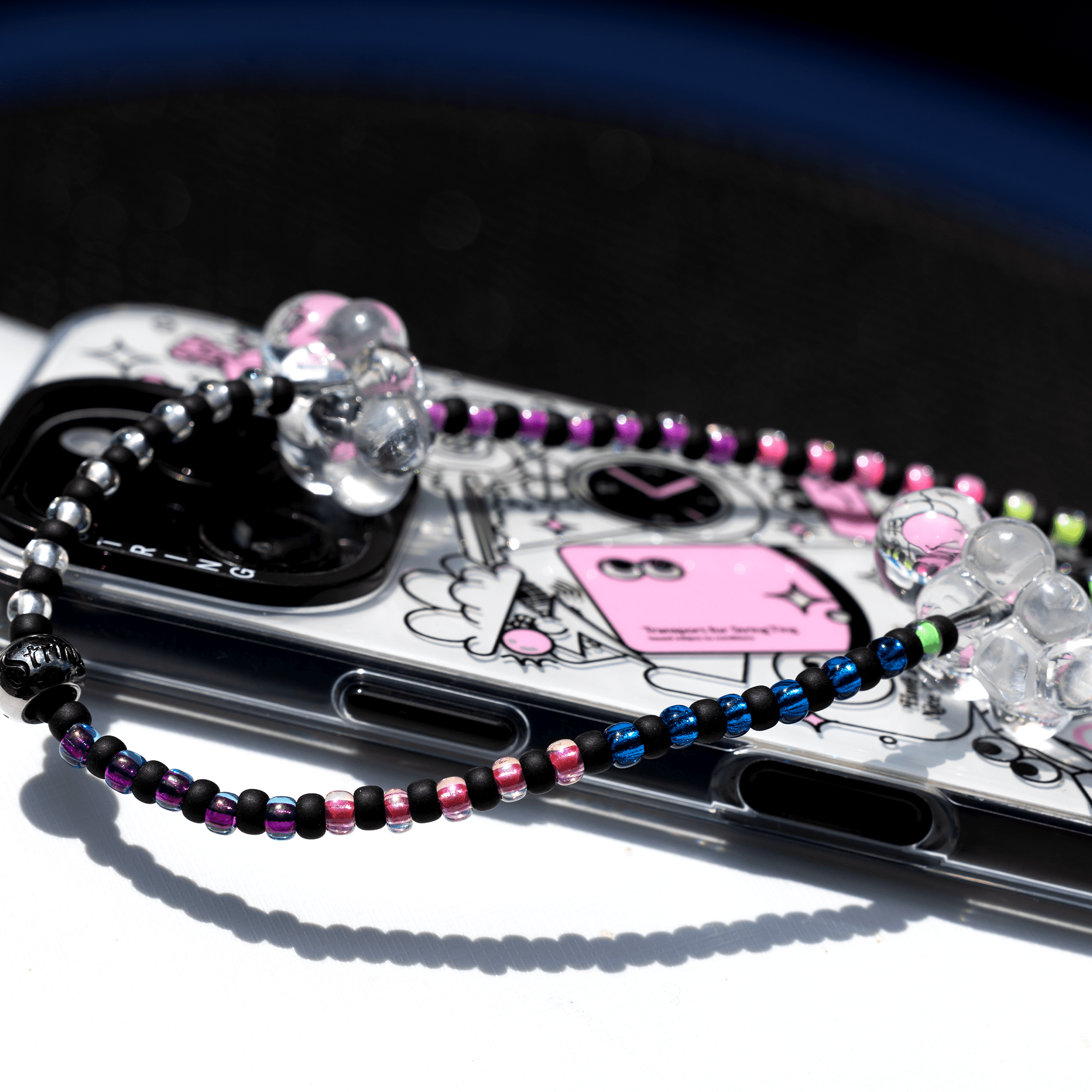 Electric Jelly Cloud Wristlet Phone Strap