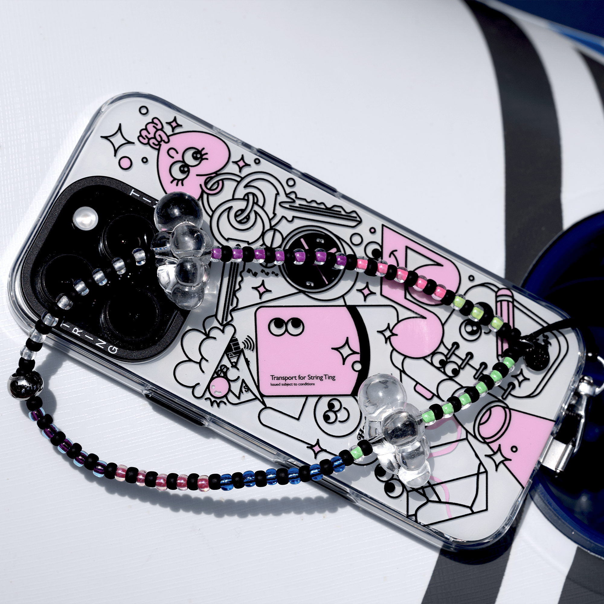 Electric Jelly Cloud Wristlet Phone Strap