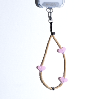 Heart Beat™ Blush Latte Wristlet Phone Strap