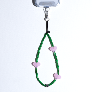 Heart Beat™ in Pistachio Rose Wristlet Phone Strap