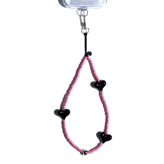Heart Beat™ Black Cherry Wristlet Phone Strap