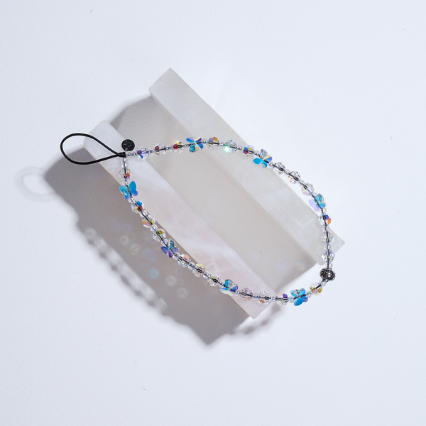 Flutter Drip Crystal Wristlet Phone Strap | String Ting® Official