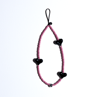Heart Beat™ Black Cherry Wristlet Phone Strap