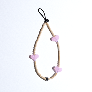 Heart Beat™ Blush Latte Wristlet Phone Strap