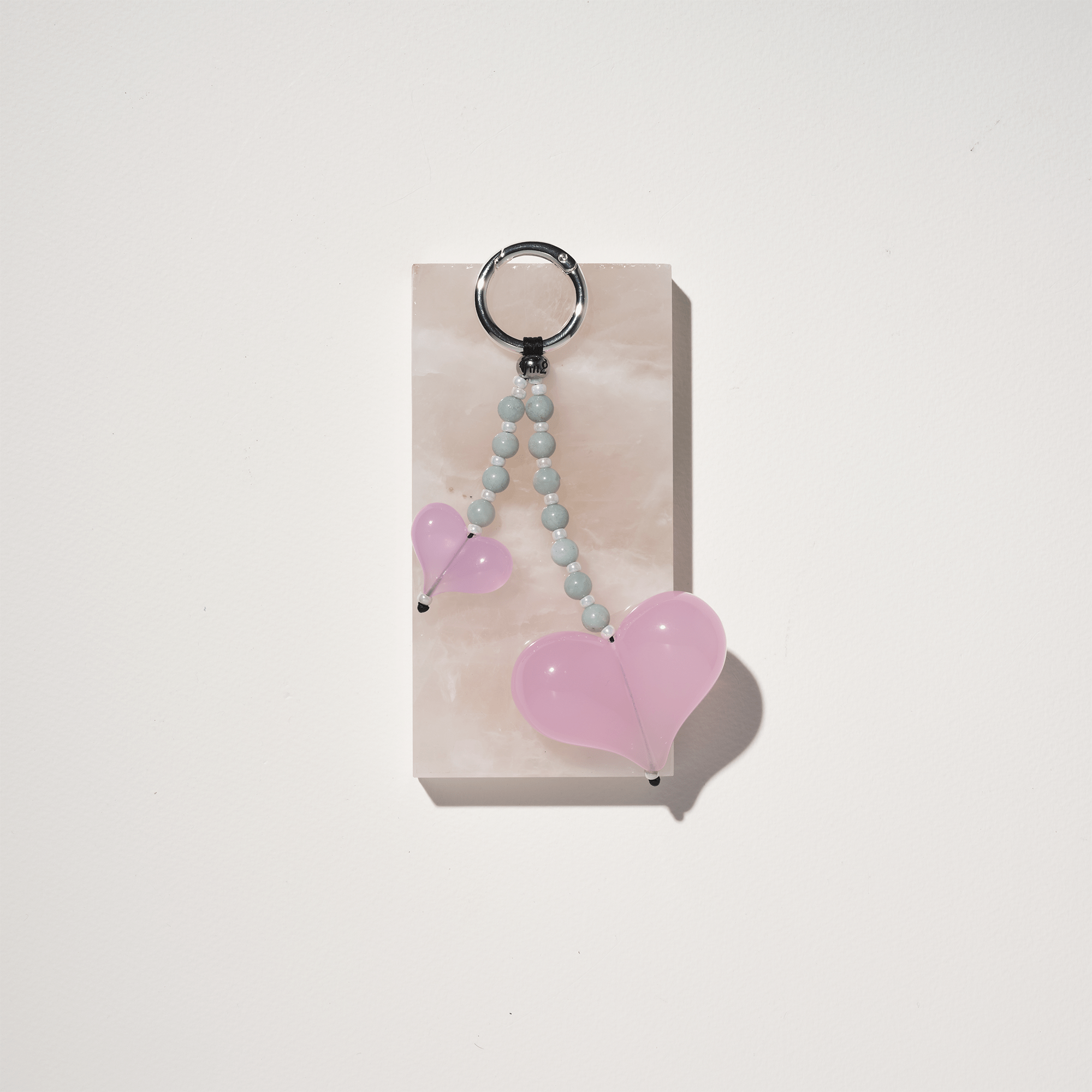 Rosewater Heart Bag Charm