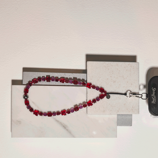 Kiss Me Later Crystal Wristlet Phone Strap