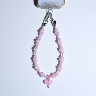 Rosewater Quartz Wristlet Phone Chain