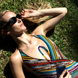 Rainbow Rancher Crystal Wristlet Phone Strap