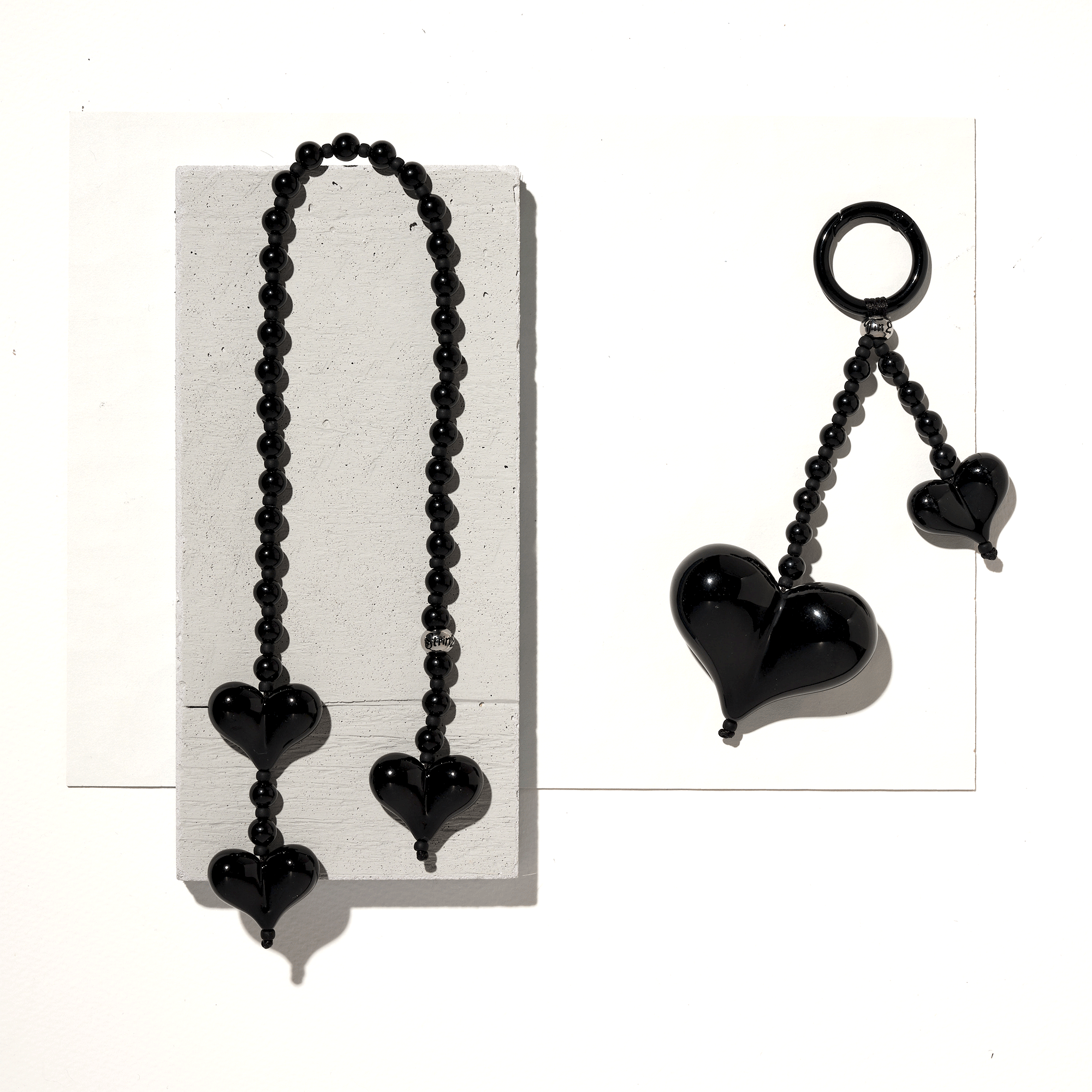Big Love Obsidian Shorty Bag Charm | String Ting® Official Big Love Obsidian Shorty Bag Charm | String Ting® Official